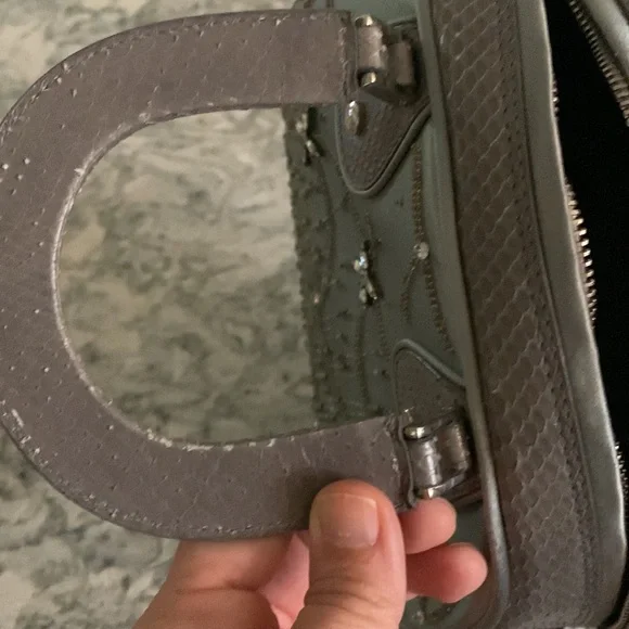 DIOR VINTAGE CRYSTAL PYTHON TRIMMED SATIN GAMBLER BAG, Limited Edition #0122 - Picture 12 of 12